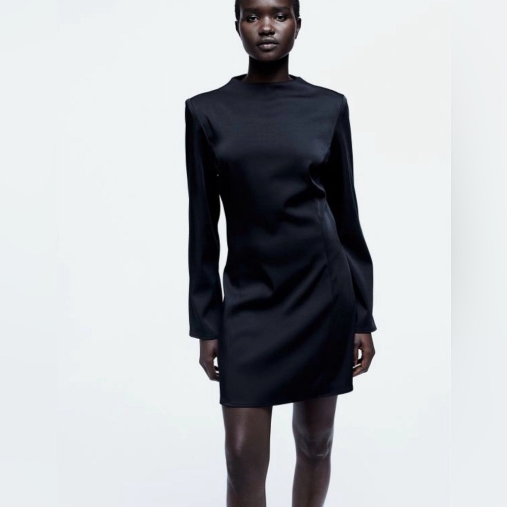 H&M satin backless dress L